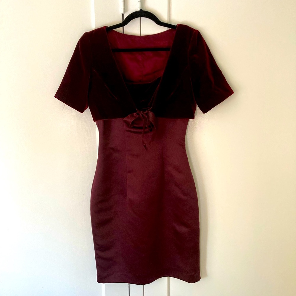 Gorgeous silk and velvet waters and waters dress.